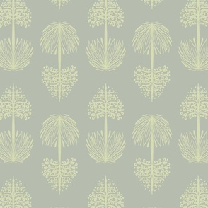 Yucca - muted gray greens (large scale)