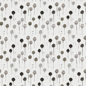Nigella Pods Abstract- Gray on gray (medium scale)