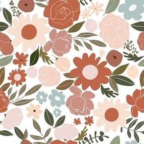 Groovy Blooms - Retro Floral