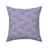 Fanfare Light Purple - Art Deco Half-fan - medium (5.3inch W)