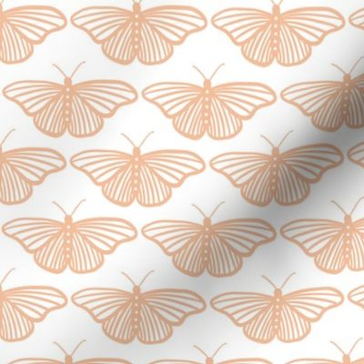 Forest Butterflies - peach and white