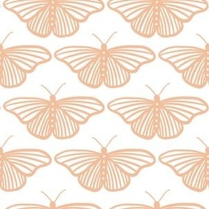 Forest Butterflies - peach and white