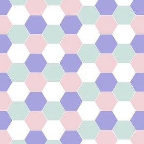Hexies with Cotton Candy, Lilac & Seaglass