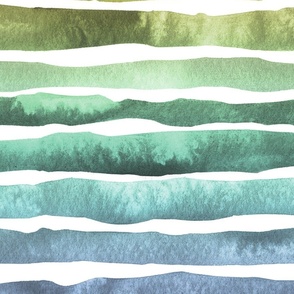 summer vacation - natural gradient watercolor stripes