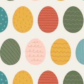 Retro Easter Eggs Earth Tones | Lg.