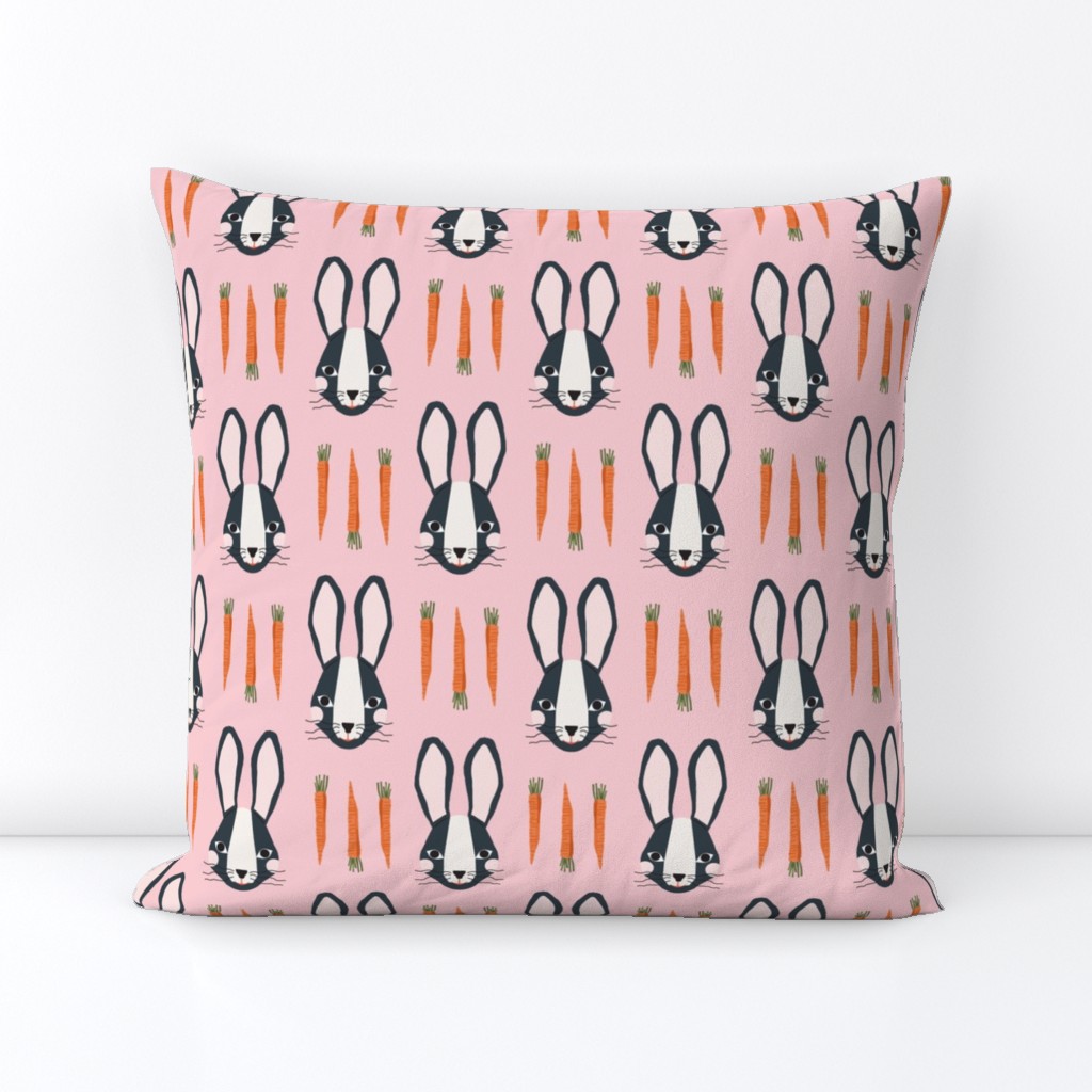Bunnies & Carrots Md | Midnight Bunnies on Pink