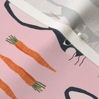 Bunnies & Carrots Md | Midnight Bunnies on Pink