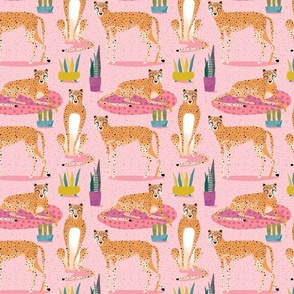 Pretty Cheetah busy days pink small