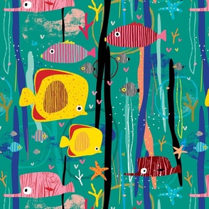 Tropical fish abstract
