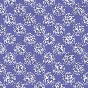 Thread Balls on  very peri purple - small