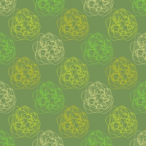 Thread Balls on multi green - medium