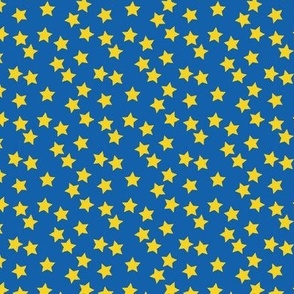 Stand with Ukraine - hopeful stars in yellow blue 