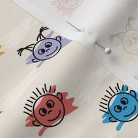 Happy Kids Faces Pattern - xs