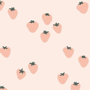 The minimalist strawberry boho fields Scandinavian fruit garden blush apricot pink