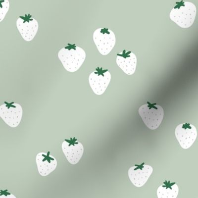The minimalist strawberry boho fields Scandinavian fruit garden sage green white