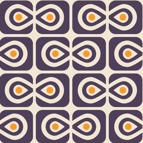 0767 - retro abstraction, purple / yellow