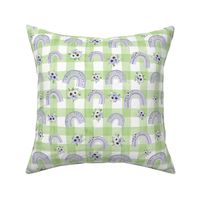 rotate floral green gingham
