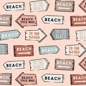 Beach Signs - To the Beach - pink - LAD22