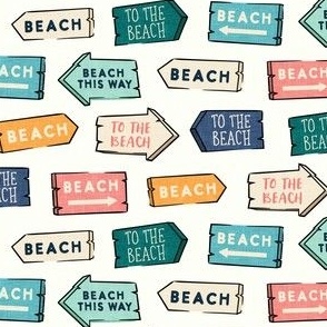 Beach Signs - To the Beach - multi - LAD22