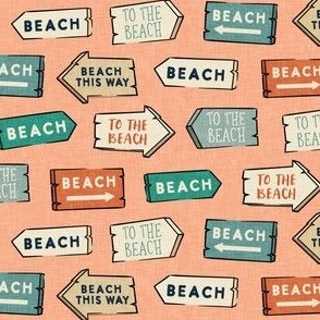 Beach Signs - To the Beach - peach - LAD22
