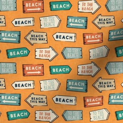 Beach Signs - To the Beach - orange - LAD22