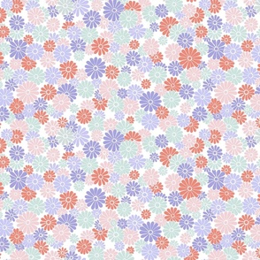 JAPANESE FLOWERS white background SMALL SCALE