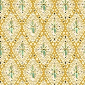 Skye - Boho Geometric Yellow Ivory Small Scale