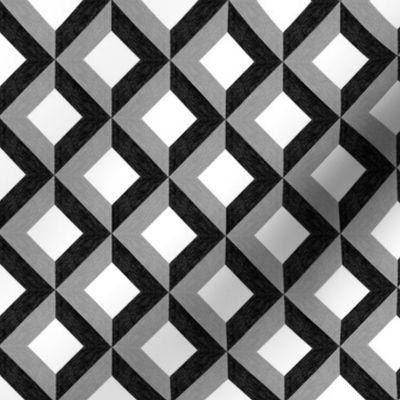 Optical Illusion geometrical pattern - black and white