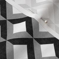Optical Illusion geometrical pattern - black and white