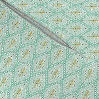 Skye - Boho Geometric Aqua Ivory Small Scale