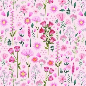 Dainty Pink Wildflowers