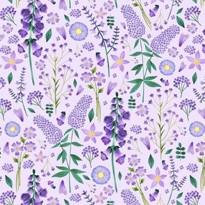 Purple Wildflowers on Purple