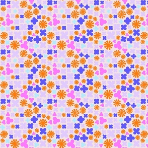 Geo Flower Meadow - light background - small scale