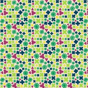 Geo Flower Meadow - green plants - small scale