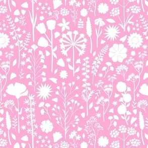 Pink Floral Silhoutte