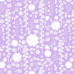Purple Floral Silhoutte