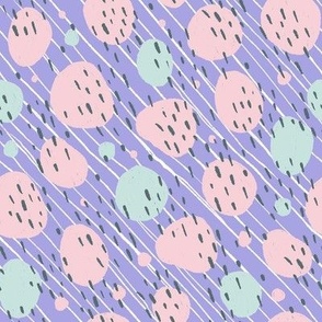Candy Dots Abstract on Lilac - Medium
