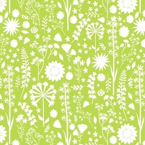 Green Floral Silhoutte