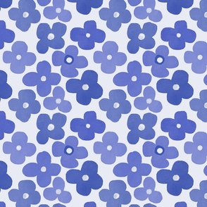 Simple Flowers - blue - medium