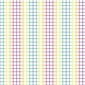 rainbow grid on white