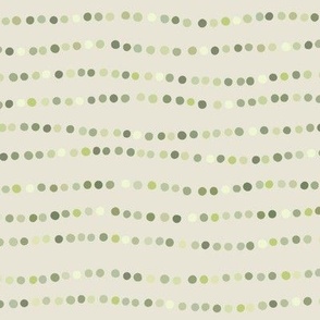 Green Dots (cream) // King of the Jungle