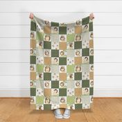 Lions Quilt Blanket Top- Baby Safari Bedding GL-A // King of the Jungle