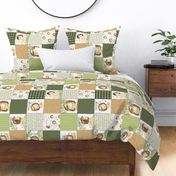 Lions Quilt Blanket Top- Baby Safari Bedding GL-A // King of the Jungle rotated