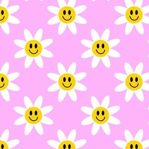 Smiling Daisy Face Pink