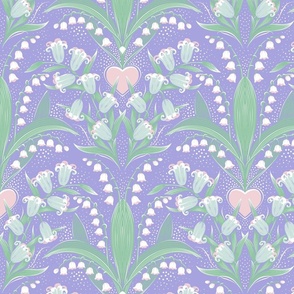 Lily of the Valley and Bluebells of Spring - Bubblegum Purple
