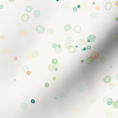 Watercolor Bubbles on Beige