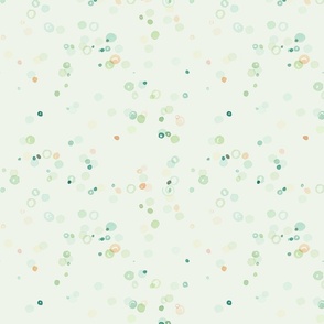 Watercolor Bubbles on Green