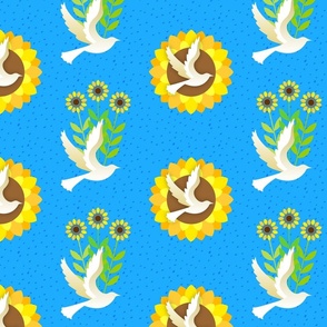 Peace Doves and Sunflowers for Ukraine