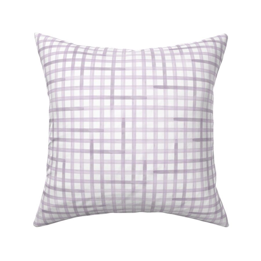 Gingham / check / plaid watercolor in purple - small