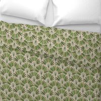 Mod Travellers Palms - Palm Springs - grass and moss green on taupe/neutral - medium